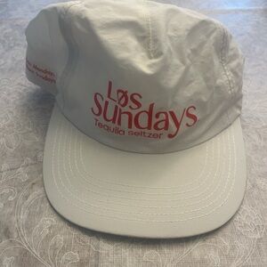 Los Sundays White Cap with Red Logo